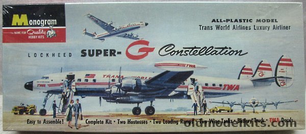 Monogram 1/131 Super G Constellation TWA, 85-0019 plastic model kit